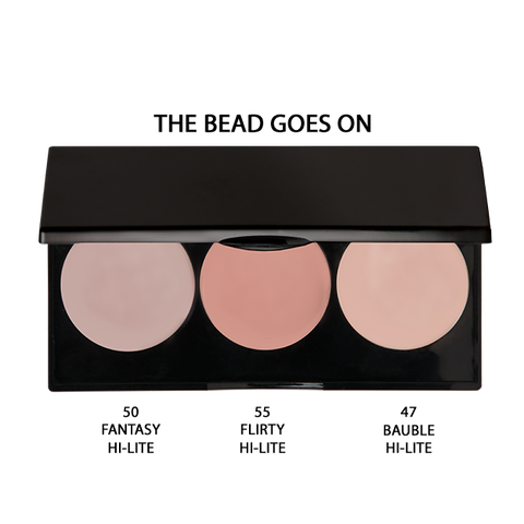 3-Well Strobing Face Hi-Lite, Cream Palette